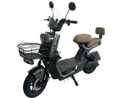 Електроскутер Corso «NOVA L» NV-516992, двигун 1000W, акумулятор 72V 20Ah літій-залізо-фосфатний, чорно-коричневий, колеса 10"
