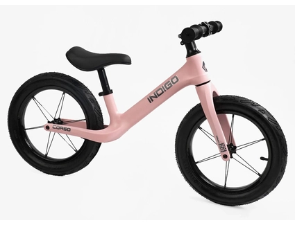 Велобіг 14 Corso надувні колеса, нейлонова рама «INDIGO» D-4690-80 рожевий