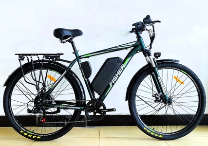 Електровелосипед 29 ST Corso «FISHER» FH-46620 сталь 22, двигун 600W, акумулятор 48V20Ah літієвий (к-т SHIMANO) зелений
