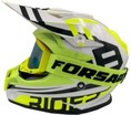 Шолом, закритий крос/ендуро (L) АТV Forsage Rider  030 біло-жовтий глянець з дашком + окуляри