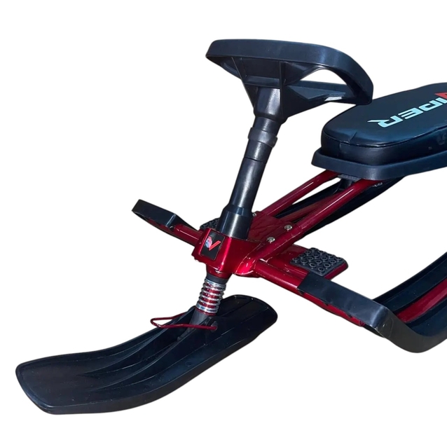 Санки з кермом (снігокат) Viper (Mustang) сталевий, червоний фото westvelo.com