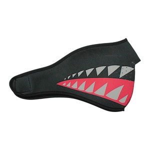 Маска обличчя пилозахисна (#12) чорно-червона з малюнком