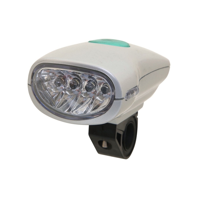 Фара №822 JY-822 сіра 4 діоди на батарейках фото westvelo.com