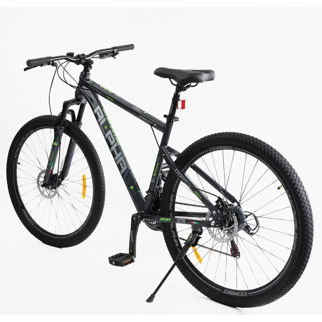 Велосипед 29 ST Corso «ALPHA» LF-29815 сталь 19", (к-т SHIMANO) чорний фото westvelo.com