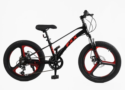 Велосипед 20 MG Corso «FXX» MG-20156 магній 11", (к-т SHIMANO) чорно-червоний