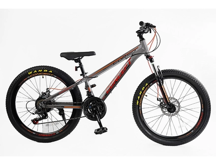 Велосипед 24 AL Corso «CONCEPT» CP-24931 алюміній 11", (к-т SHIMANO) сіро-червоний