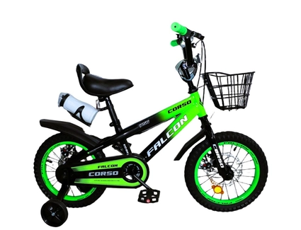 Дитячий велосипед 14 ST Corso «FALCON» FC-14654, дискові гальма, салатовий