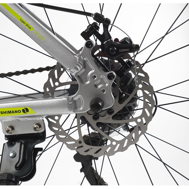 Велосипед 29 AL Corso «KORD» KR-33214 алюміній 17", (к-т SHIMANO) срібно-жовтий