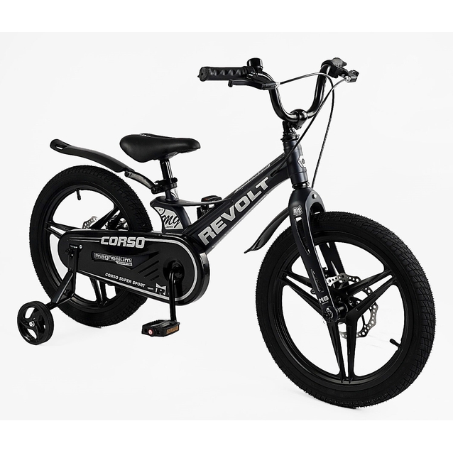 Дитячий велосипед 18 MG Corso «REVOLT» MG-18298, магнієва рама, чорний фото westvelo.com