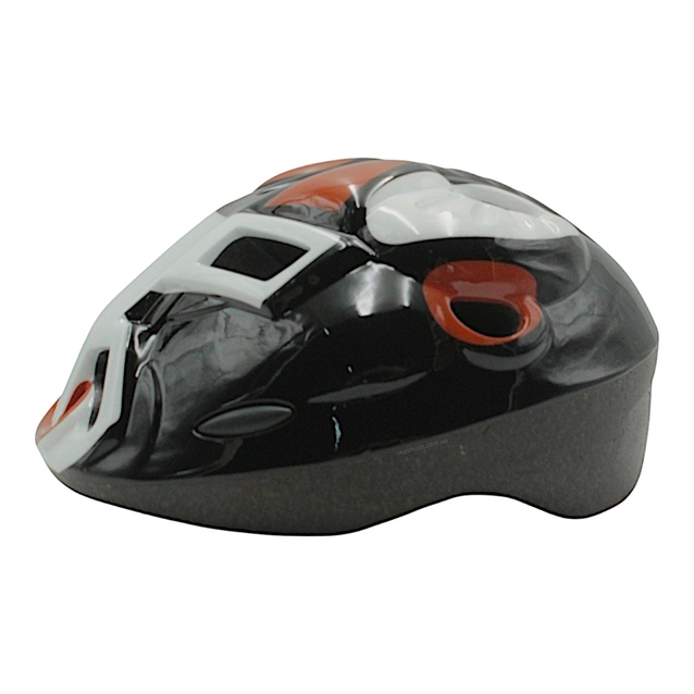 Вело шолом дитячий (341) (внутрішній розмір 17х15.5 см) чорно-білий фото westvelo.com