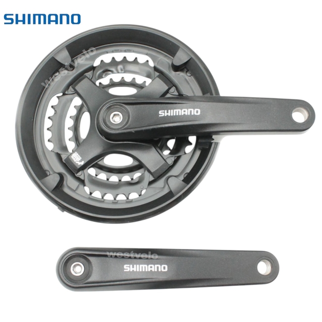 Система шатунів мтв велика SHIMANO FC-TY 701 AL.чорна (28/38/48Т) L-175мм, з фіксуючим болтом фото westvelo.com