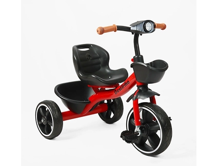 Дитячий велосипед 3-х колісний EVA (піна) Best Trike колеса 10-8, BS-40855/BS-40-855 червоний, сталева рама, озвучування