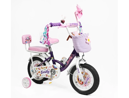 Дитячий велосипед 12 ST Corso «EMILY» ML-62588 фіолетово-рожевий