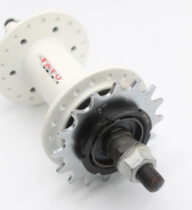 Втулка задня, (AL) TATU-BIKE, SINGLE SPEED (16T), під вісь 10мм, диск гальма 6 болтів, віночки, гайка, біла(14Gx36H)