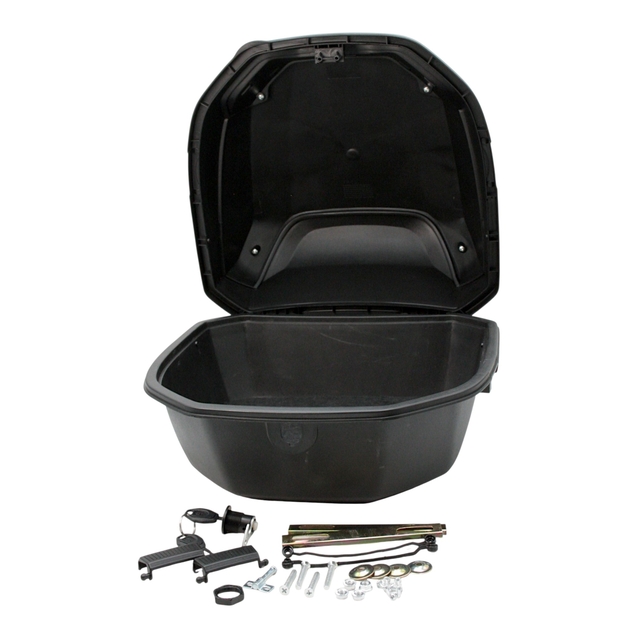 Кофр (багажник) для мотоцикла задній ROBIK 48 (390х390х290) 48L "JSBM" глянцевий, світло-блакитний фото westvelo.com