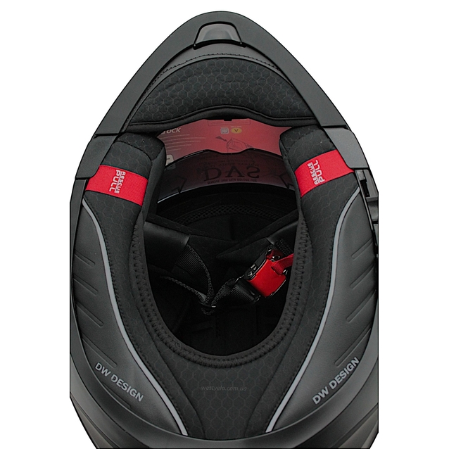 Мото шолом, трансформер (L) DAVID D809 чорний матовий з відкидними окулярами (ABS) фото westvelo.com
