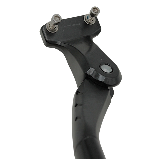 Підніжка регульована 26-29 на перо під 2 болти, алюміній чорна, для електровелосипедів, (FATBIKE) фото westvelo.com