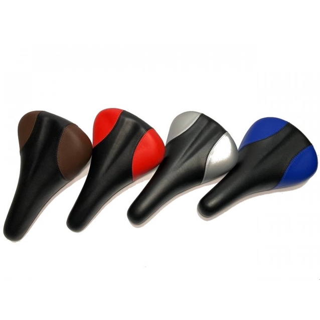 Сідло дитяче чорне з синіми вставками з катафотом фото westvelo.com