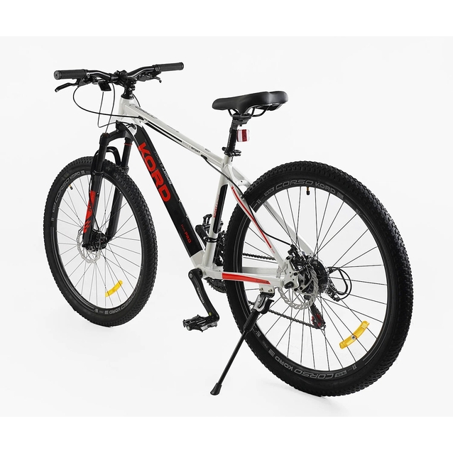 Велосипед 27.5 AL Corso «KORD» KD-18041 алюміній 17", (к-т SHIMANO) біло-чорно-червоний фото westvelo.com