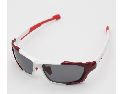 Окуляри вело  Green Cycle GC8180W  зі змінними 3 лінзами + футляр чохол, червон-білі