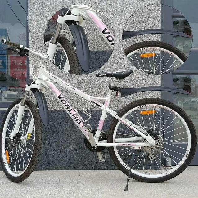 Крила пластик 24-26 кріпл. труба сідла №67 (пер. в вилку) з катафотом фото westvelo.com