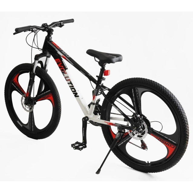 Велосипед 26 AL Corso «EVOLUTION» EV-26560 алюміній 13", (к-т SHIMANO) чорно-біло-червоний фото westvelo.com