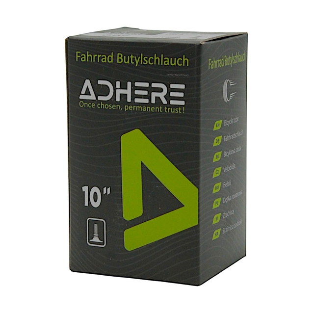 Камера 10 прямий ніпель AV 20mm ADHERE (10-2) (на електросамокат) (TR4A-20) фото westvelo.com