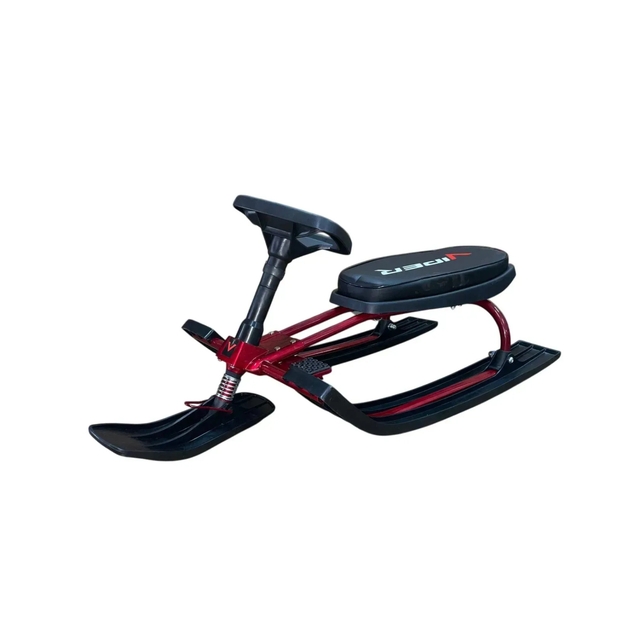 Санки з кермом (снігокат) Viper (Mustang) сталевий, червоний фото westvelo.com