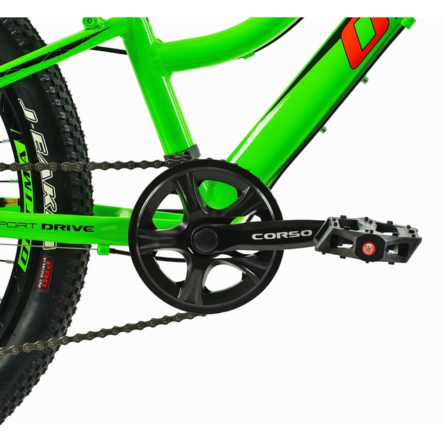 Велосипед 24 AL Corso «OPTIMA» TM-24355 алюміній 11", (к-т SHIMANO) салатово-помаранчевй фото westvelo.com