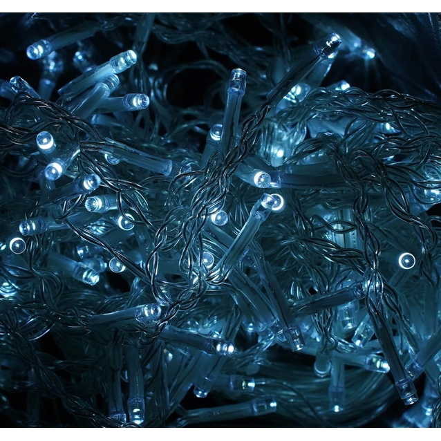 Гірлянда штора 6х0,75 м, 200 лампочок, на USB, біле світло, 8 режимів (C 61484) фото westvelo.com