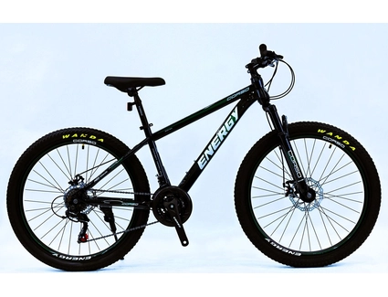 Велосипед 26 ST Corso «ENERGY» EN-26166 сталь 15", (к-т SHIMANO) чорно-зелений