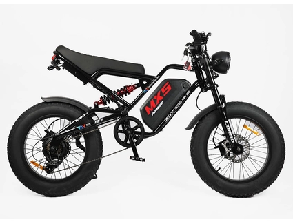 Електрофетбайк 20 ST Corso «MX-5 POWER» MX-93440 сталь, двигун 1200W, акумулятор 60V 25Ah літієвий, (к-т SHIMANO) чорний