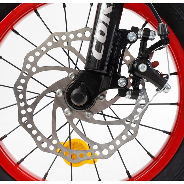 Дитячий велосипед 14 ST Corso «FALCON» FL-14873, дискові гальма, чорно-червоний фото westvelo.com