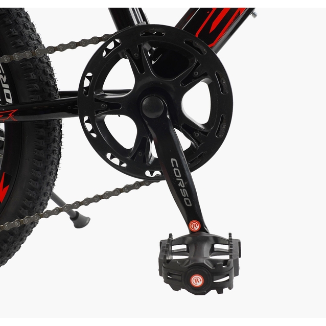Велосипед 20 ST Corso «CRANK» CR-20257 сталь 11", (к-т LTWOO-A2) чорно-червоний фото westvelo.com