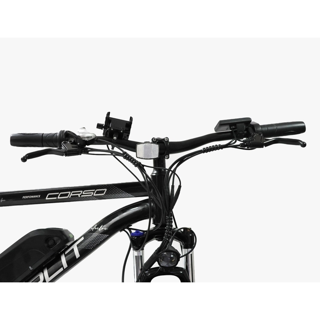 Електровелосипед 29 ST Corso «SPLIT» SP-55010 сталь 19, двигун 350W, акумулятор 36V13Ah літієвий (к-т SHIMANO) чорний фото westvelo.com