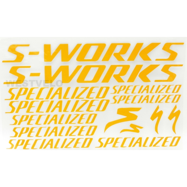 Наклейки SPECIALIZED прозорий фон, жовті фото westvelo.com