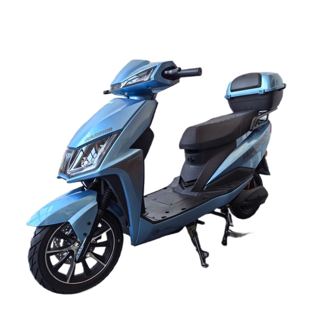 Електроскутер Corso «WARRIOR» WR-605117, двигун 2000W, акумулятор 72V 30Ah літій-залізо-фосфатний, синій, колеса 12/10" фото westvelo.com