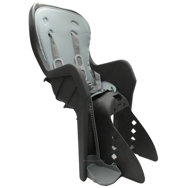 Крісло дитяче, пластик, на зад. багажник, "BQ-9-1A" з м'ягкою підкладкою, чорне фото westvelo.com