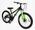 Велосипед 24 AL Corso «FENIX» FX-24882 алюміній 11", (к-т Saiguan) чорно-салатовий фото westvelo.com