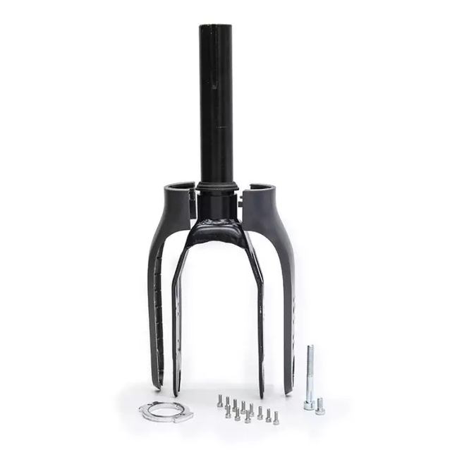 Вилка для електросамоката, з пластиковою накладкою, Ø28.6мм, шток L-140мм, біла (Xiaomi M365/PRO/PRO2/1S/Lite) фото westvelo.com