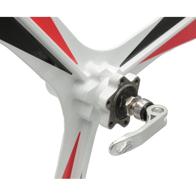 Колеса 26 перед+зад, обода ЛИТІ білі, на промах, диск 6 болтів, ексцентрик фото westvelo.com