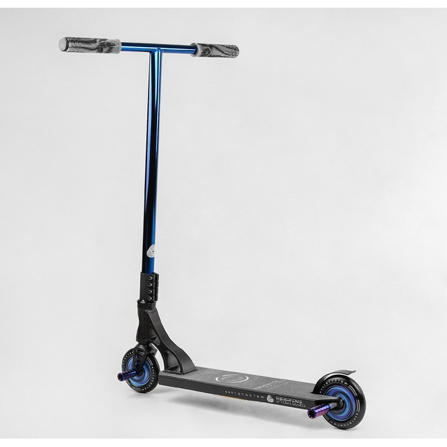Самокат трюковий Best Scooter «PORTAL» PL-71744 синій, HIC-система, пеги, AL диск та дека, колеса PU Ø120mm, ширина керма - 58 см фото westvelo.com