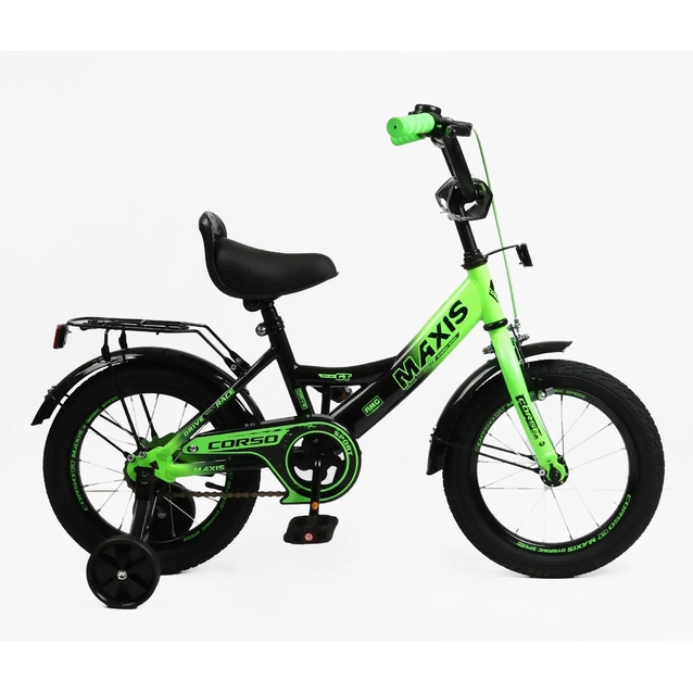 Дитячий велосипед 14 ST Corso «MAXIS» MX-26939 чорно-салатовий фото westvelo.com