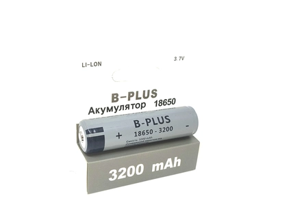 Акумулятор KLW18650 3.7V 3200mAh Li-ion B-PLUS із захистом від перезарядки