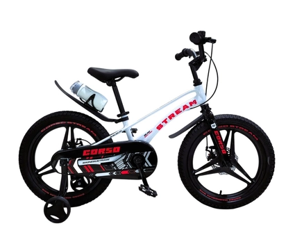 Дитячий велосипед 18 MG Corso «STREAM» SM-18419, магнієва рама, біло-червоний