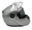 Мото шолом, трансформер (S 55-56) BLD-159 сірий глянець, з відкидними окулярами фото westvelo.com