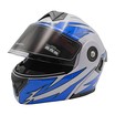 Мото шолом, трансформер (L) IBK-112 біло-синій з відкидними окулярами фото westvelo.com