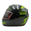Мото шолом, закритий (L) HNJ TRON "1008-26" чорно-салатово сірий, глянцевий фото westvelo.com