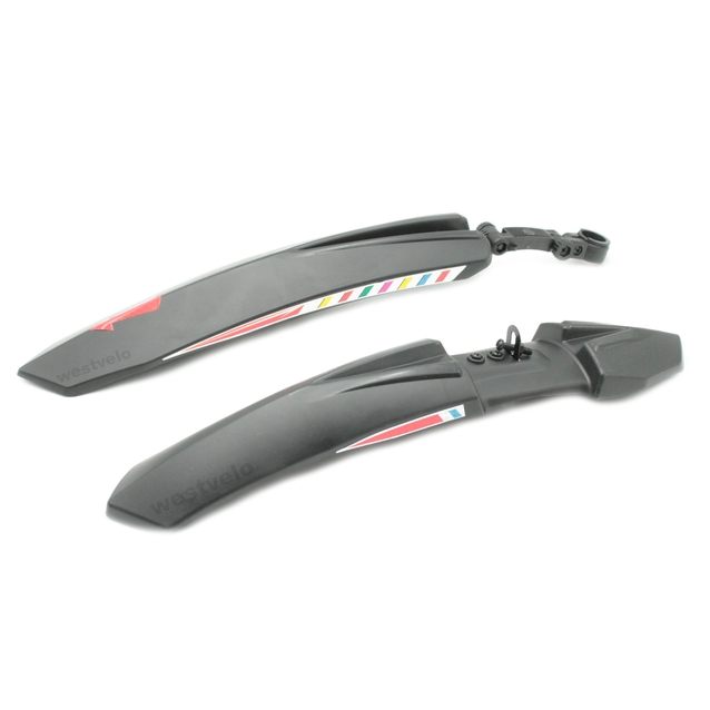 Крила пластик 24-26 кріплення на трубу сідла чорні широкі фото westvelo.com