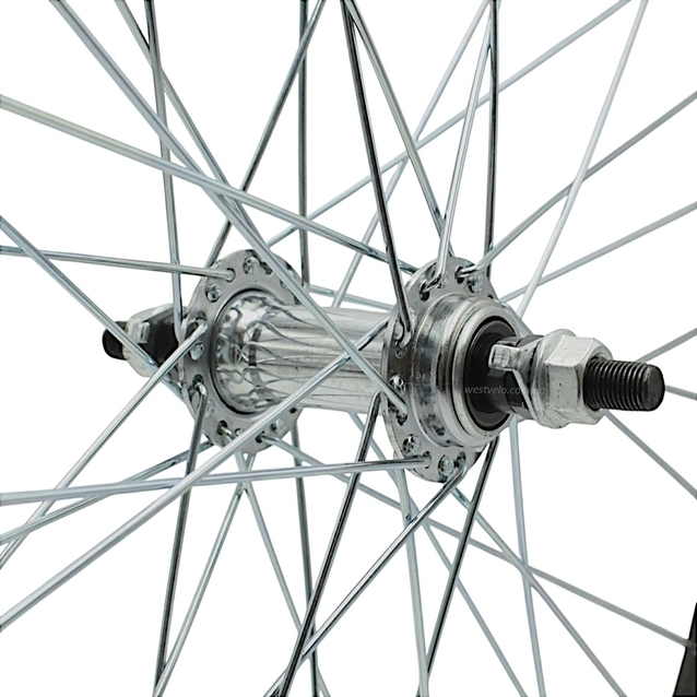 Колесо 24 перед, обід AL 1-ний чорний, втулка М на віночках фото westvelo.com